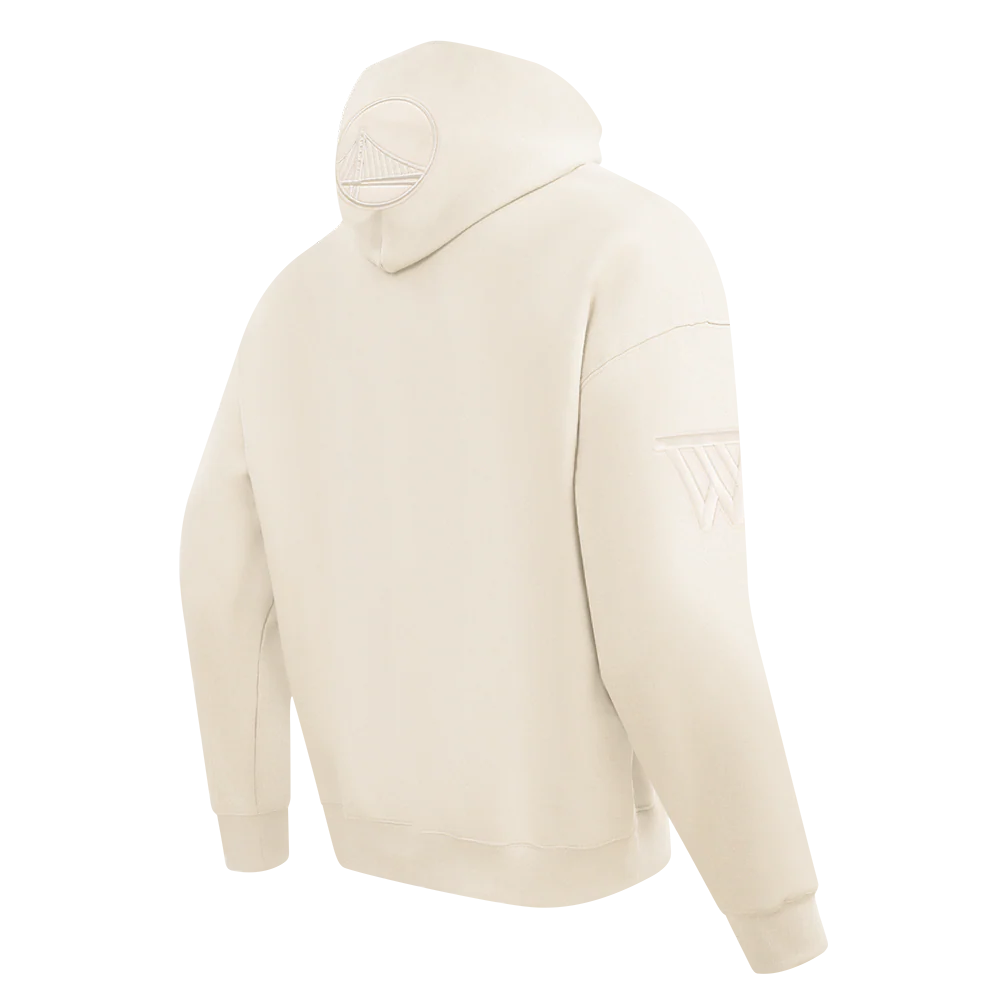 GOLDEN STATE WARRIORS NEUTRAL MEN'S DROP SHOULDER FLC PO HOODIE (EGGSHELL) - Image 4