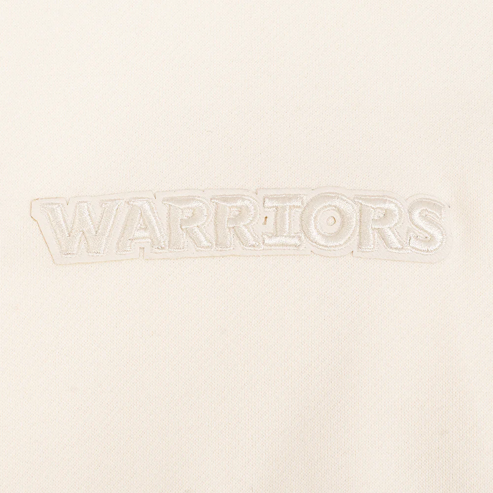 GOLDEN STATE WARRIORS NEUTRAL MEN'S DROP SHOULDER FLC PO HOODIE (EGGSHELL) - Image 5