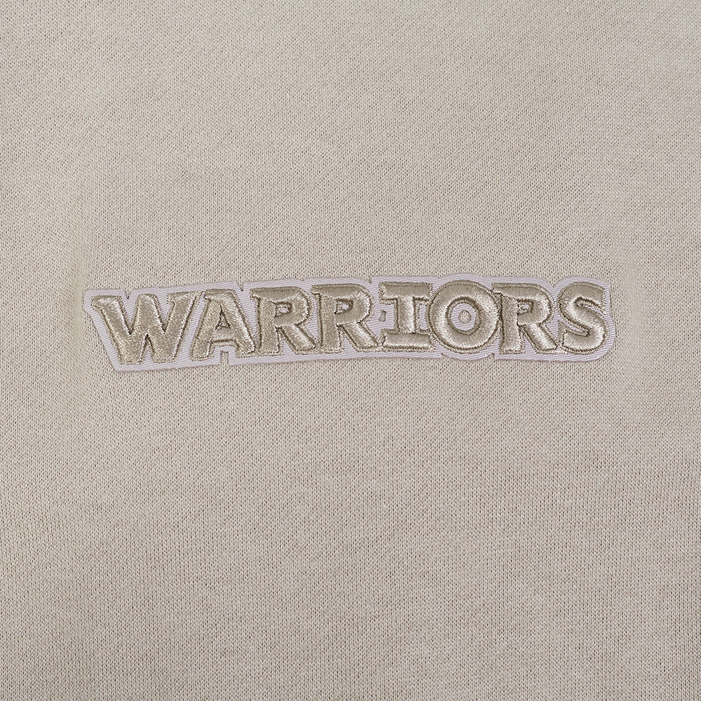 GOLDEN STATE WARRIORS NEUTRAL MEN'S DROP SHOULDER FLC PO HOODIE (TAUPE) - Image 9