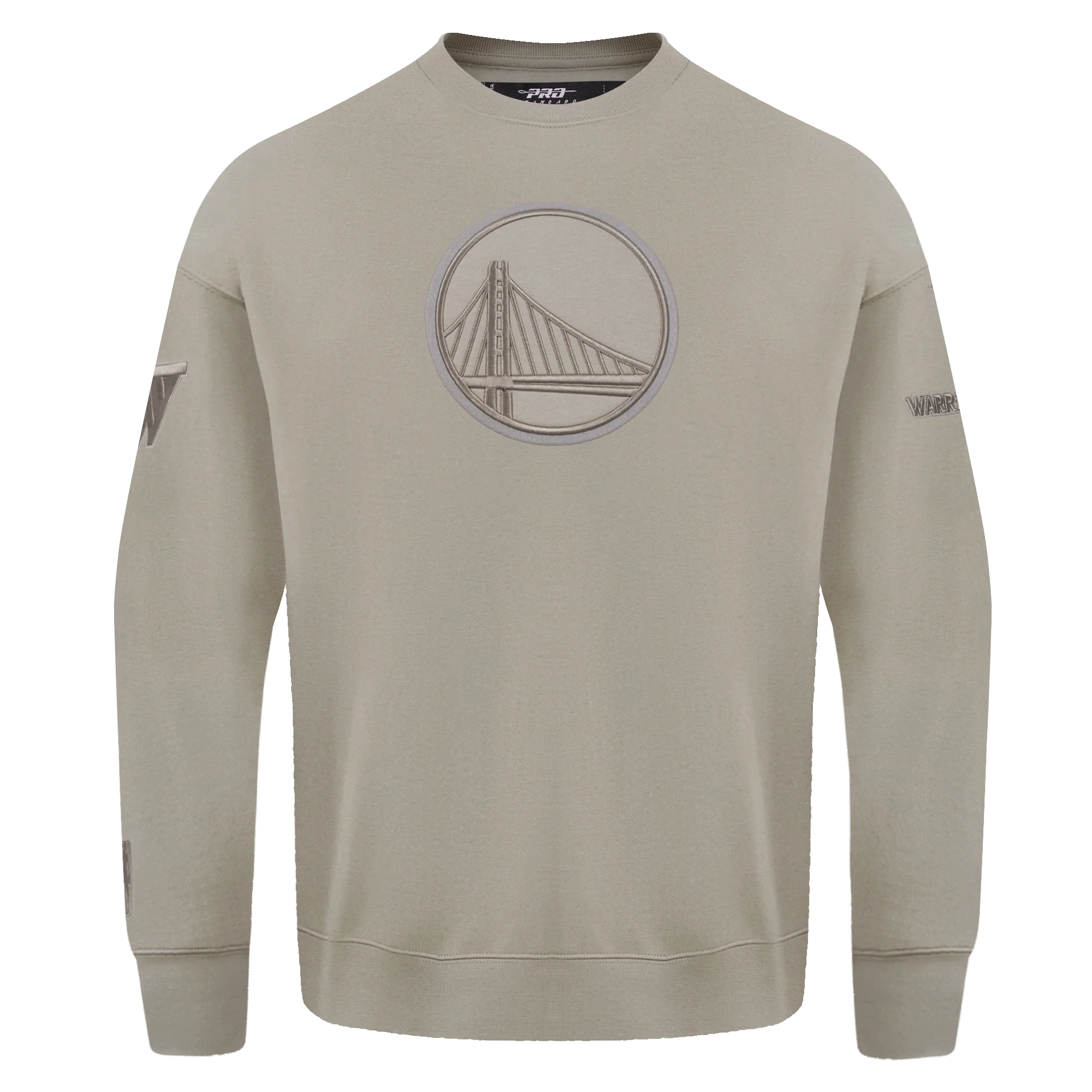 NBA GOLDEN STATE WARRIORS NEUTRAL MEN'S DROP SHOULDER FLC CREWNECK (TAUPE) - Image 5