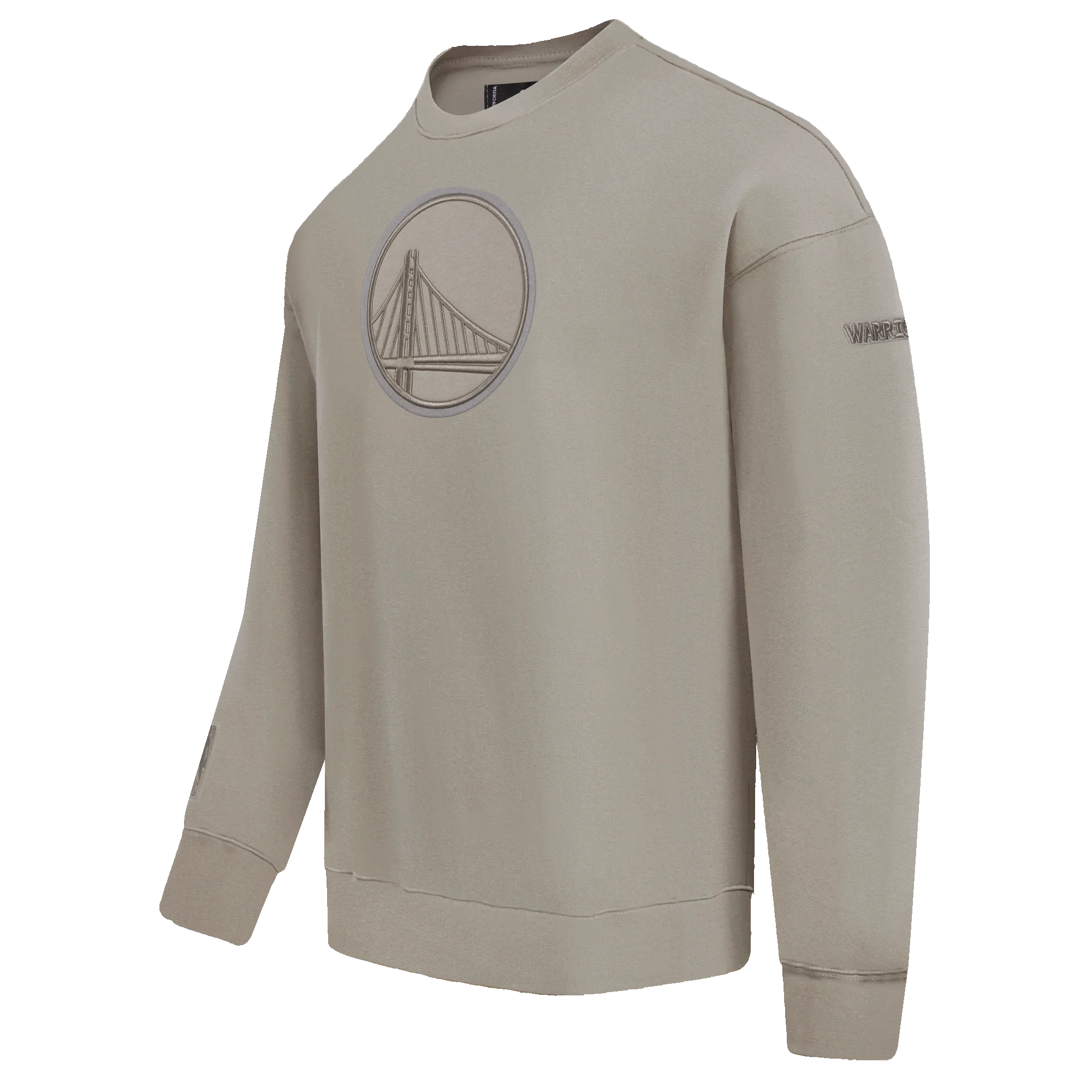 NBA GOLDEN STATE WARRIORS NEUTRAL MEN'S DROP SHOULDER FLC CREWNECK (TAUPE) - Image 6