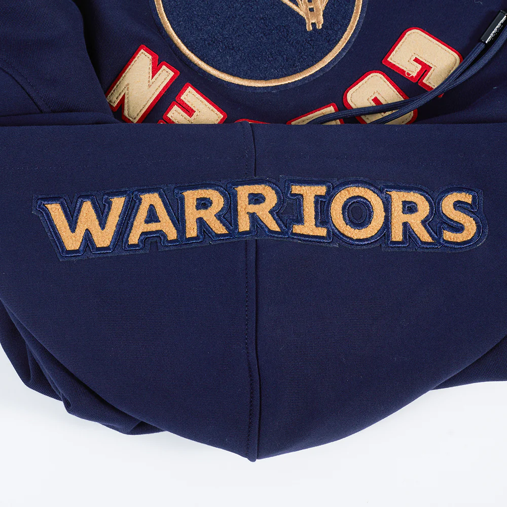 NBA GOLDEN STATE WARRIORS CITY EDITION 24-25 MEN'S RIB FLEECE PULLOVER HOODIE (MIDNIGHT NAVY) - Image 5