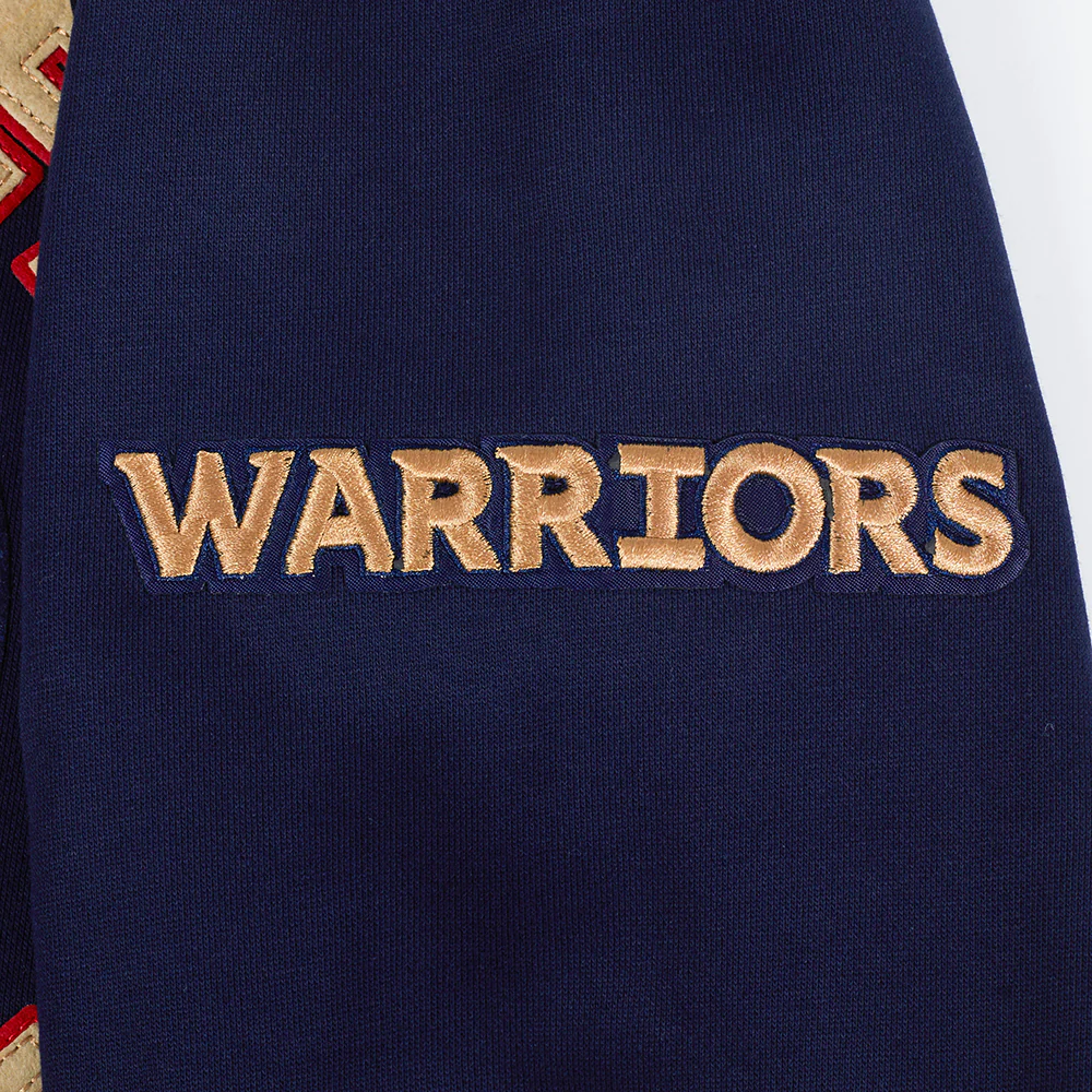 NBA GOLDEN STATE WARRIORS CITY EDITION 24-25 MEN'S RIB FLEECE PULLOVER HOODIE (MIDNIGHT NAVY) - Image 6
