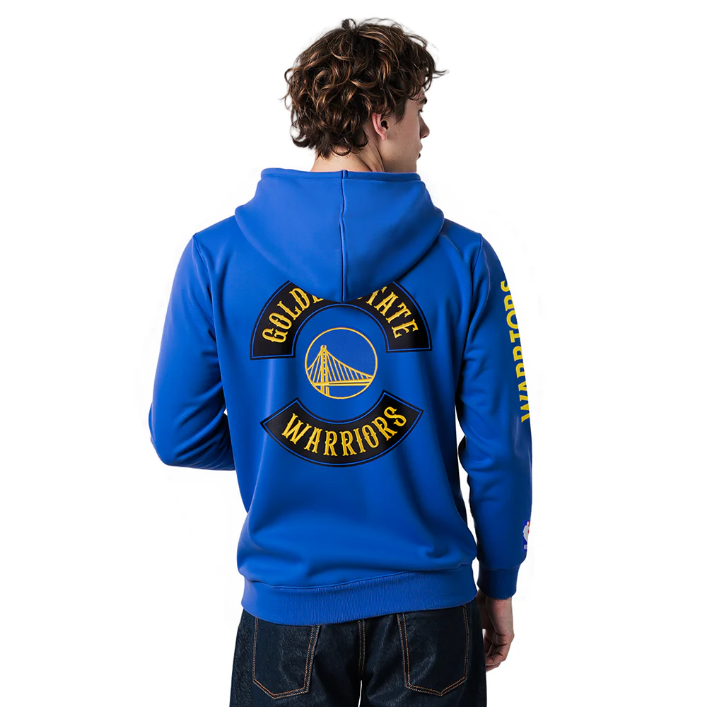 NBA GOLDEN STATE WARRIORS BORN FOR SPORT MEN'S FLC PO HOODIE (ROYAL BLUE) - Image 2