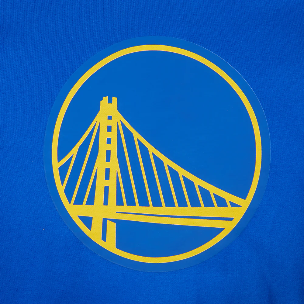 NBA GOLDEN STATE WARRIORS LIVING LARGE MEN'S DROP SHOULDER FLC PO HO (ROYAL BLUE) - Image 5