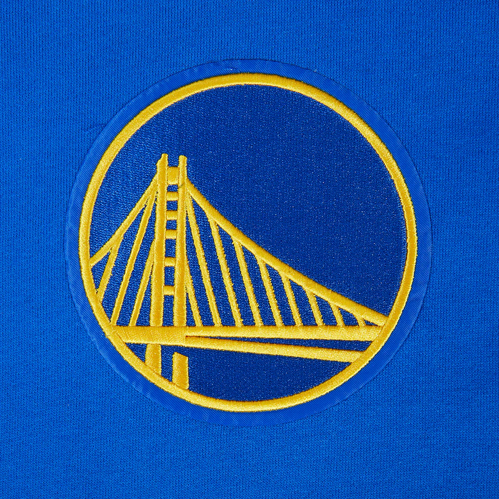 NBA GOLDEN STATE WARRIORS LIVING LARGE MEN'S DROP SHOULDER FLC PO HO (ROYAL BLUE) - Image 6