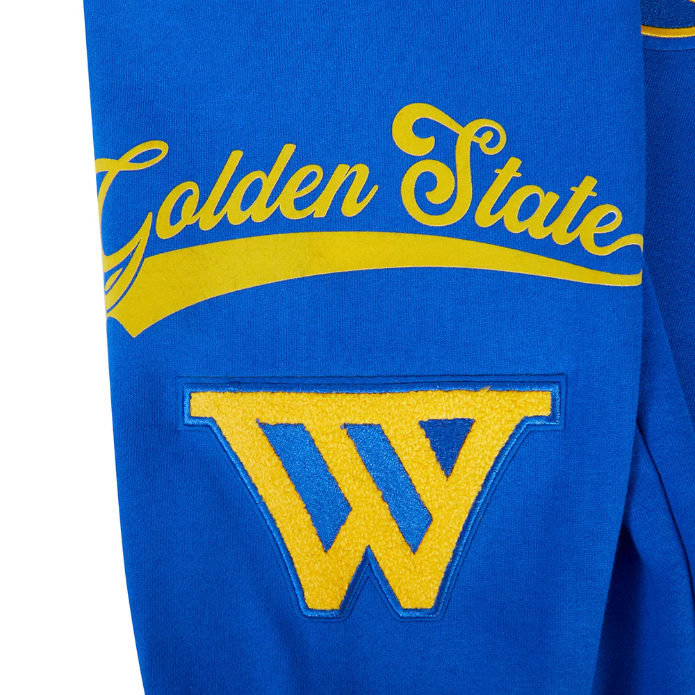 NBA GOLDEN STATE WARRIORS LIVING LARGE MEN'S DROP SHOULDER FLC PO HO (ROYAL BLUE) - Image 7