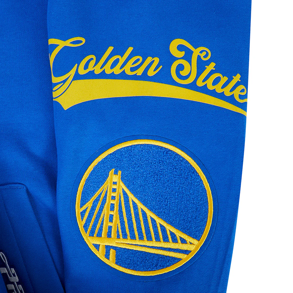 NBA GOLDEN STATE WARRIORS LIVING LARGE MEN'S DROP SHOULDER FLC PO HO (ROYAL BLUE) - Image 8