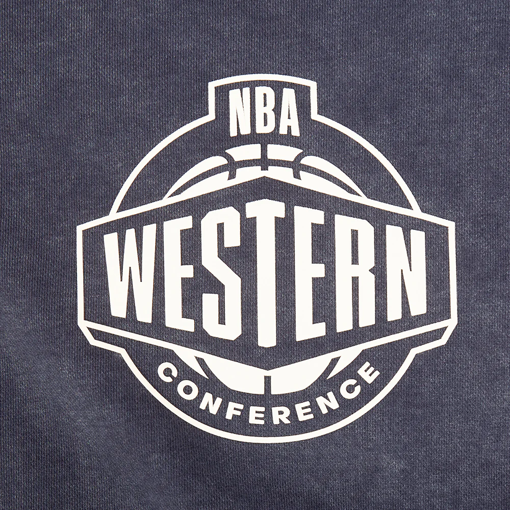 NBA GOLDEN STATE WARRIORS STREET TEAM MEN'S ENZYME WASH DS FT PO HOODIE (WASHED MIDNIGHT NAVY) - Image 8