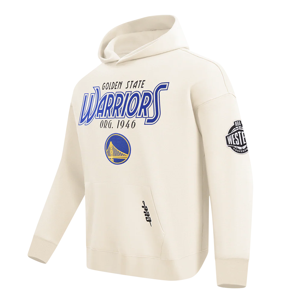 NBA GOLDEN STATE WARRIORS PARADISE MEN'S PULL OVER HOODIE (EGGSHELL) - Image 6