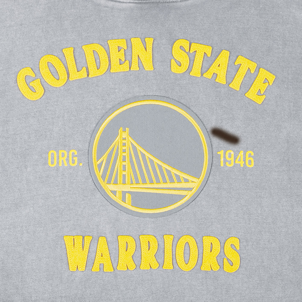 NBA GOLDEN STATE WARRIORS FIRST TEAM MEN'S PULL OVER HOODIE (WASHED GREY) - Image 5