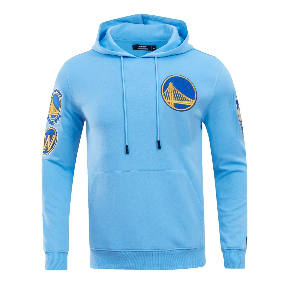 NBA GOLDEN STATE WARRIORS CLASSIC CHENILLE MEN'S PULLOVER HOODIE (UNIVERSITY BLUE)