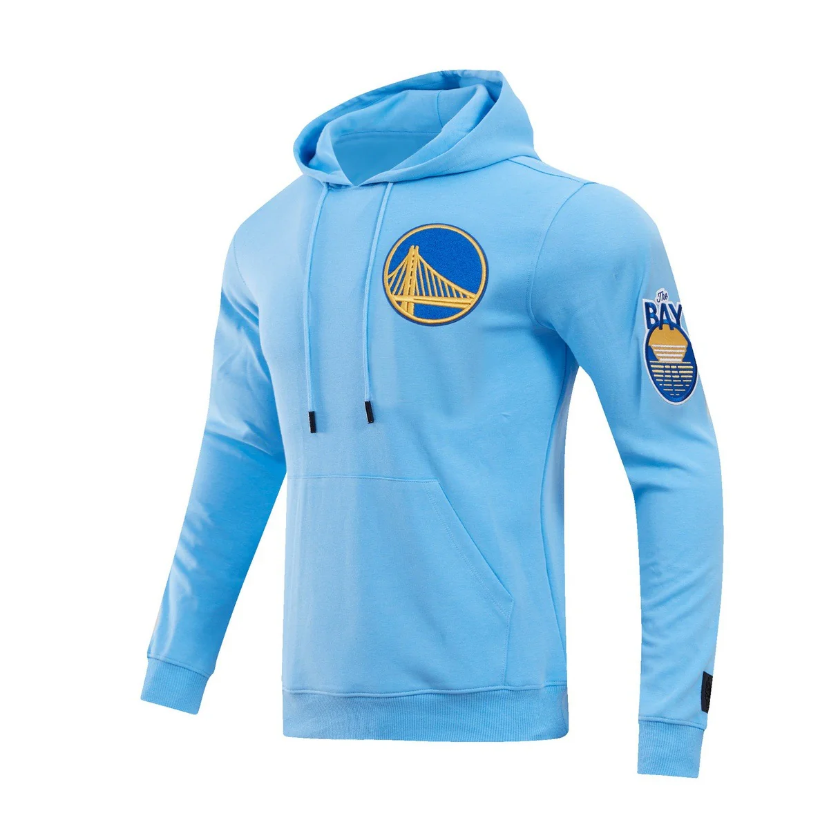 NBA GOLDEN STATE WARRIORS CLASSIC CHENILLE MEN'S PULLOVER HOODIE (UNIVERSITY BLUE) - Image 2