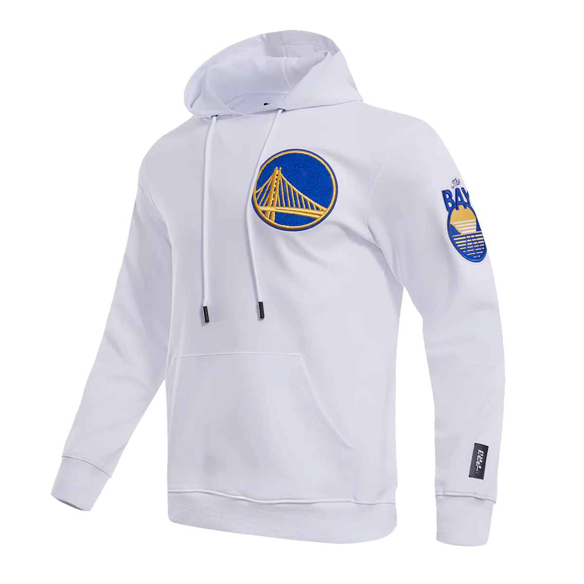 NBA GOLDEN STATE WARRIORS CLASSIC CHENILLE MEN'S PULLOVER HOODIE (WHITE) - Image 2