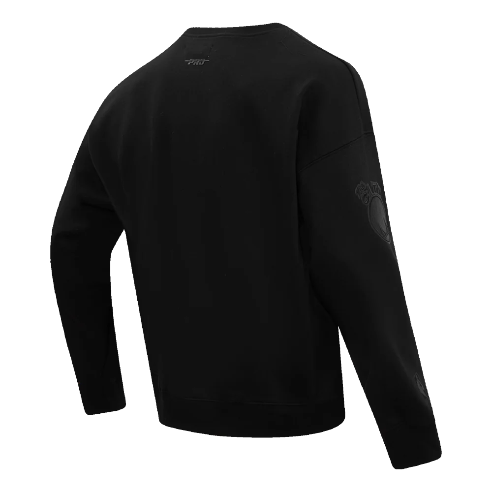 NBA GOLDEN STATE WARRIORS NEUTRAL DROP SHOULDER MEN'S CREWNECK (BLACK) - Image 3