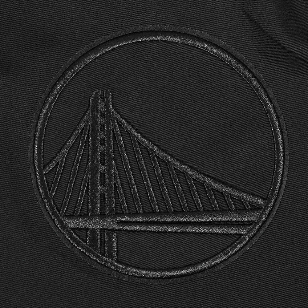 GOLDEN STATE WARRIORS NEUTRAL MEN'S TWILL JACKET (BLACK) - Image 6
