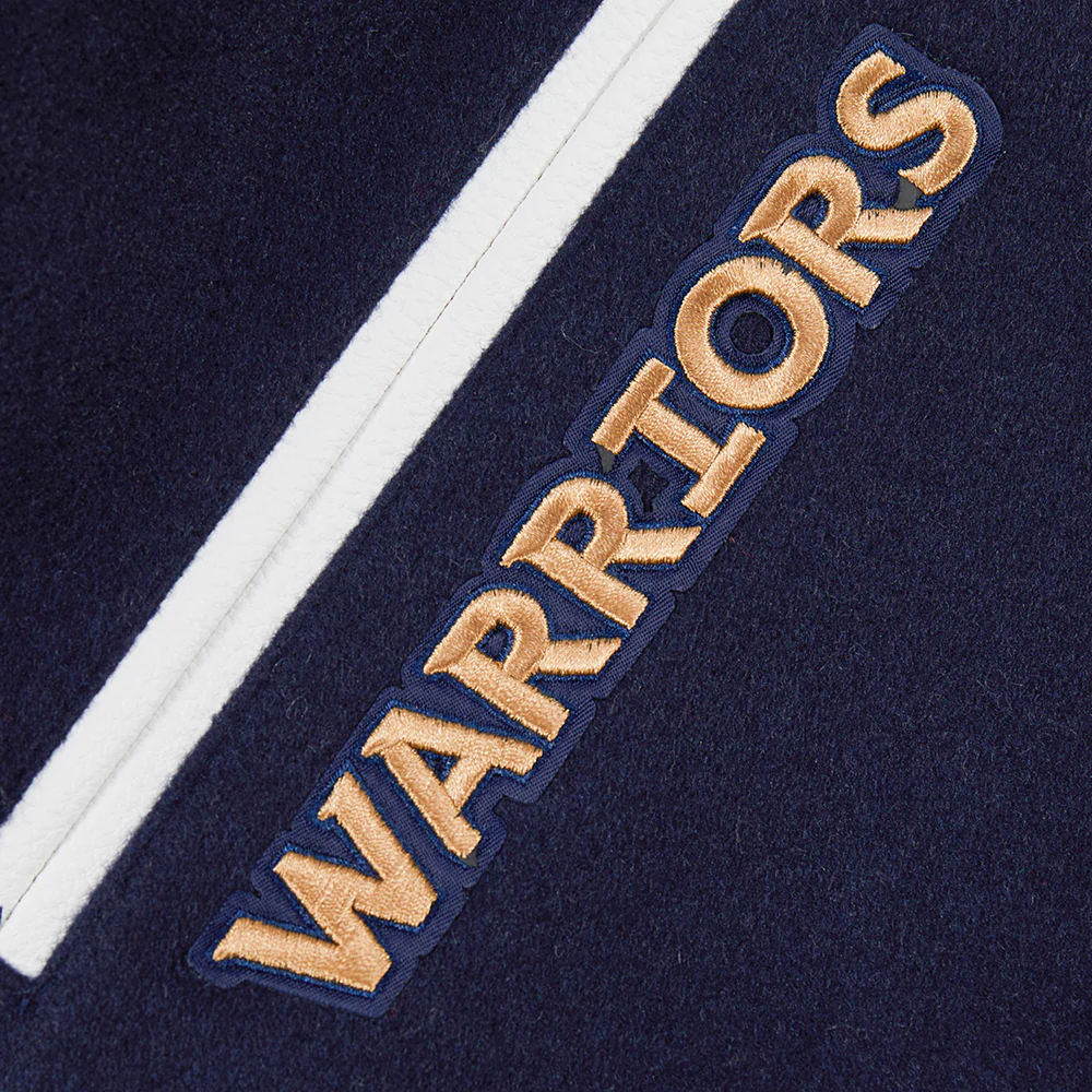 NBA GOLDEN STATE WARRIORS CITY EDITION 24-25 MEN'S RIB WOOL VARSITY (MIDNIGHT NAVY/WHITE) - Image 6