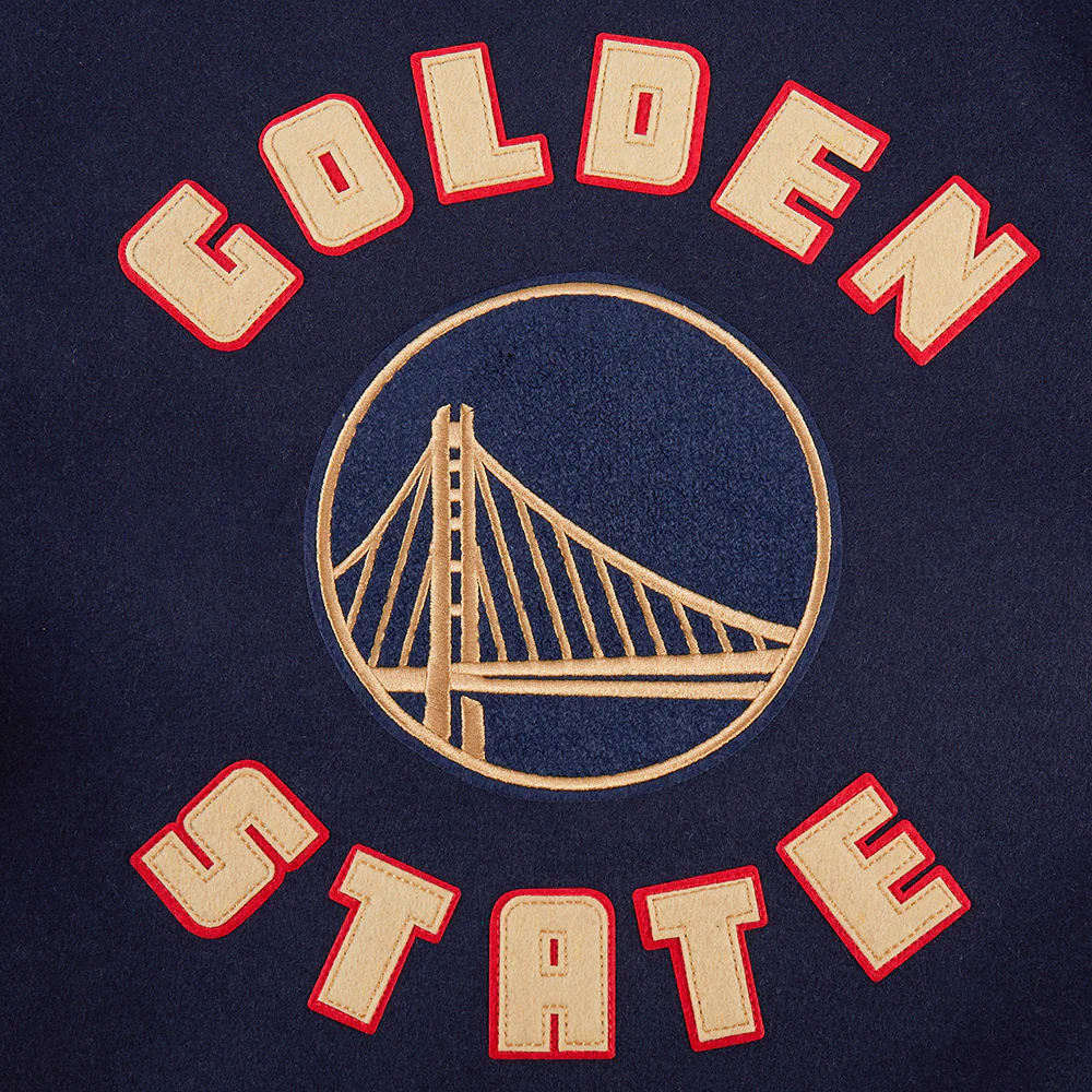 NBA GOLDEN STATE WARRIORS CITY EDITION 24-25 MEN'S RIB WOOL VARSITY (MIDNIGHT NAVY/WHITE) - Image 9