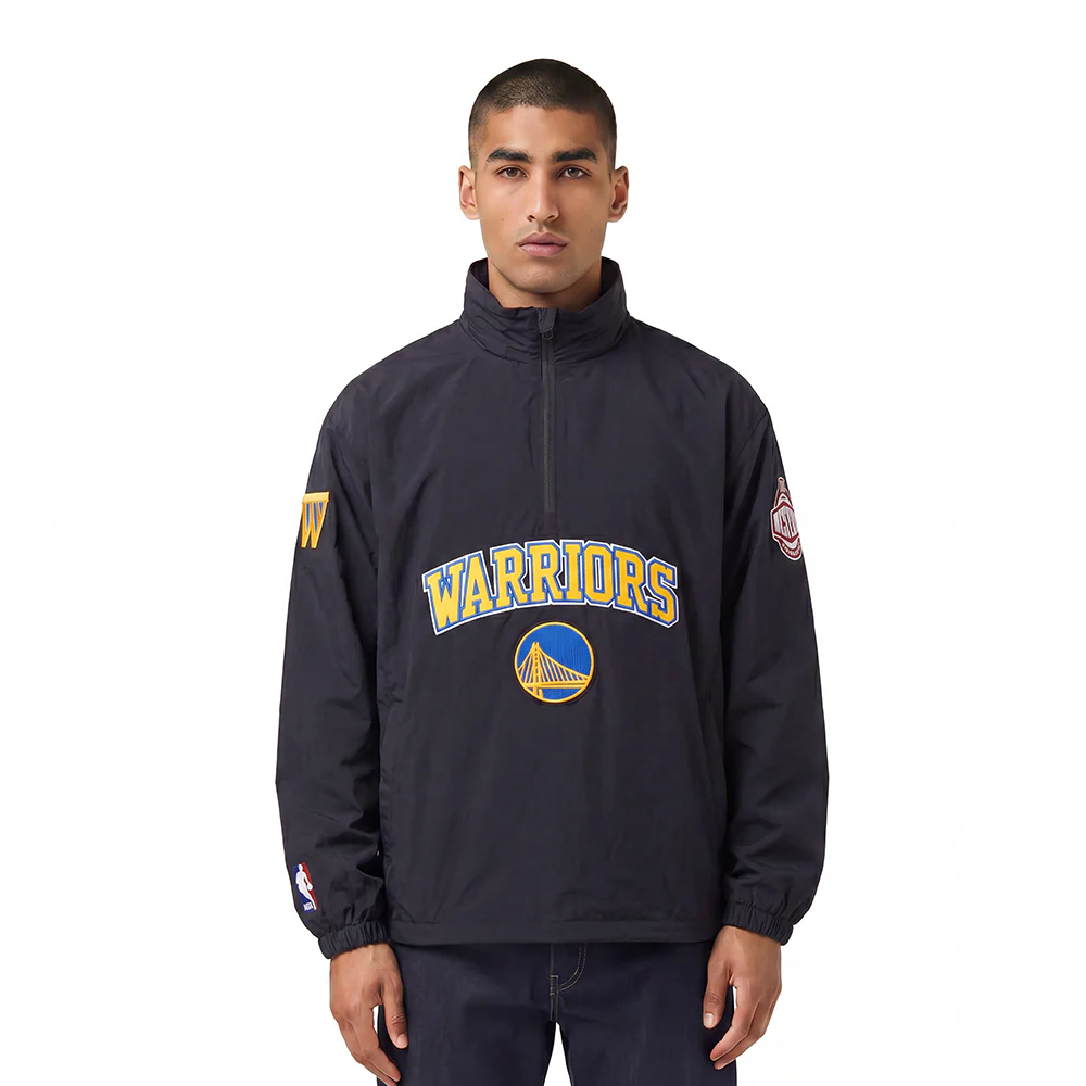 NBA GOLDEN STATE WARRIORS PRE GAME MEN'S JACKET (BLACK)