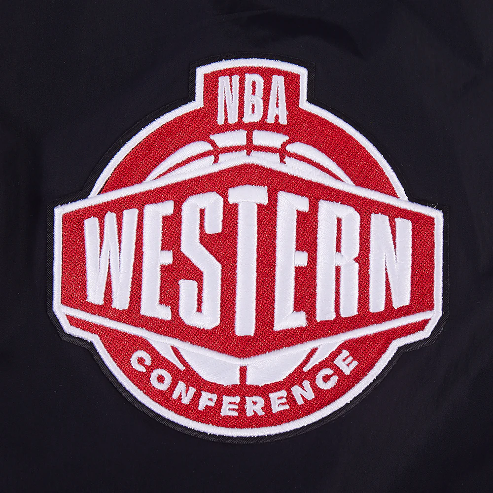 NBA GOLDEN STATE WARRIORS PRE GAME MEN'S JACKET (BLACK) - Image 6