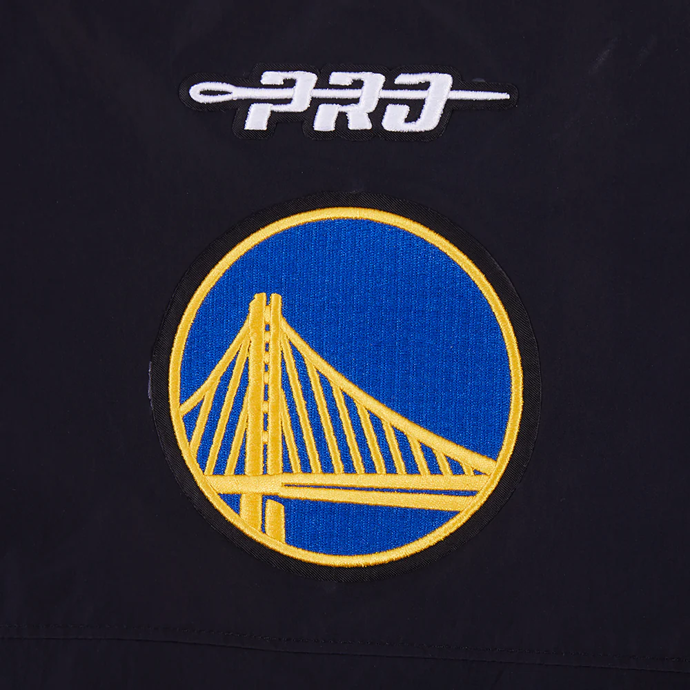 NBA GOLDEN STATE WARRIORS PRE GAME MEN'S JACKET (BLACK) - Image 8
