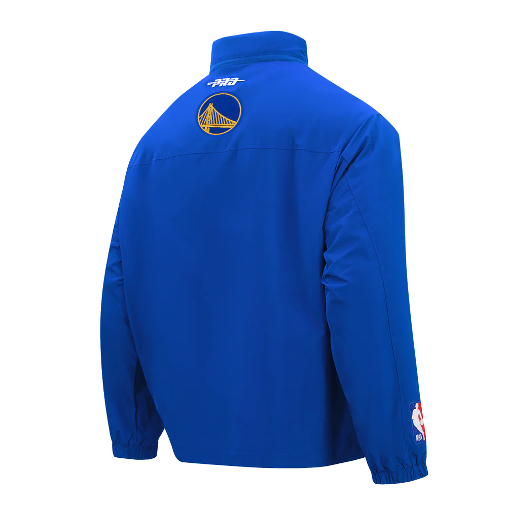 NBA GOLDEN STATE WARRIORS PRE GAME MEN'S JACKET (ROYAL BLUE) - Image 4
