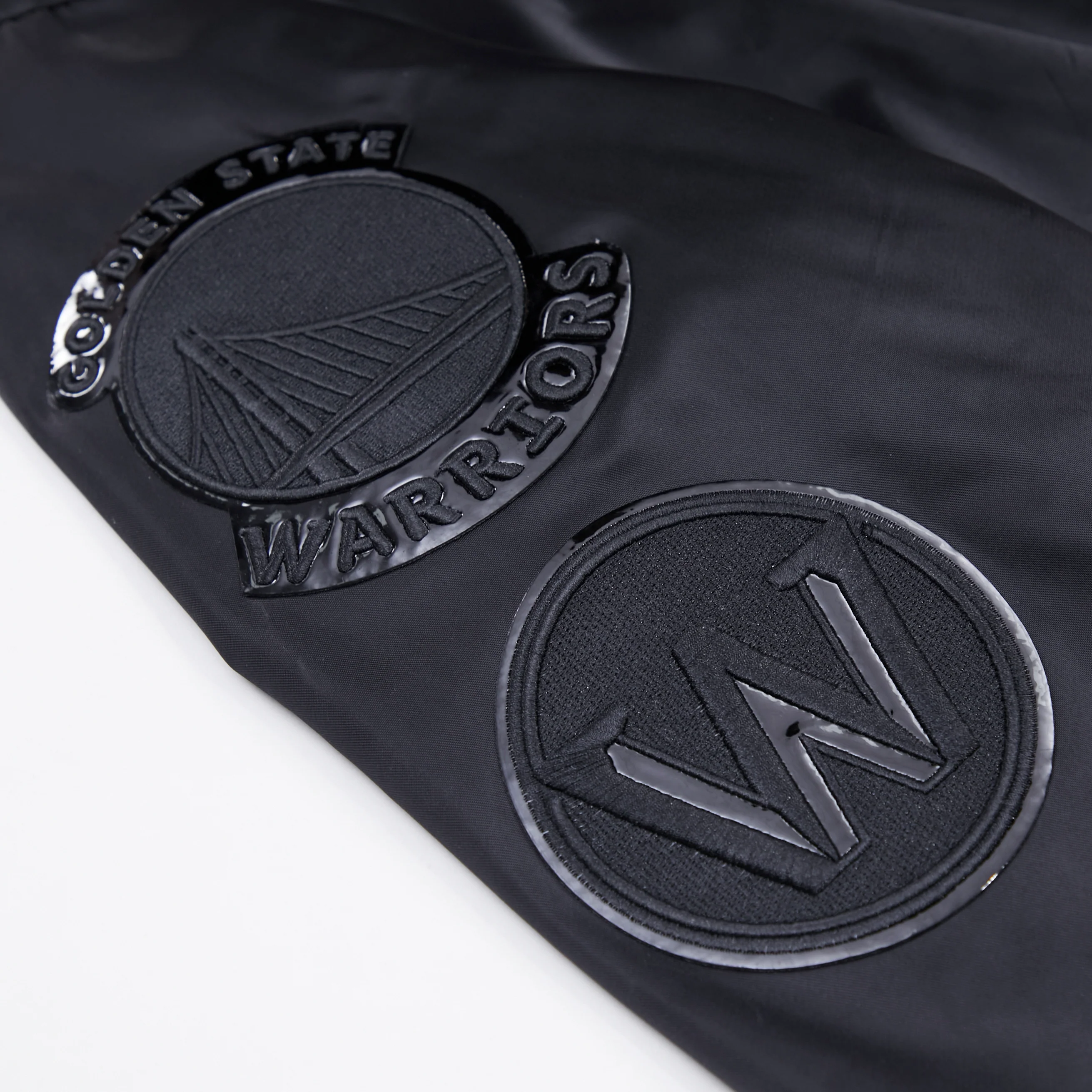 NBA GOLDEN STATE WARRIORS TRIPLE BLACK MEN'S SATIN JACKET (TRIPLE BLACK) - Image 10