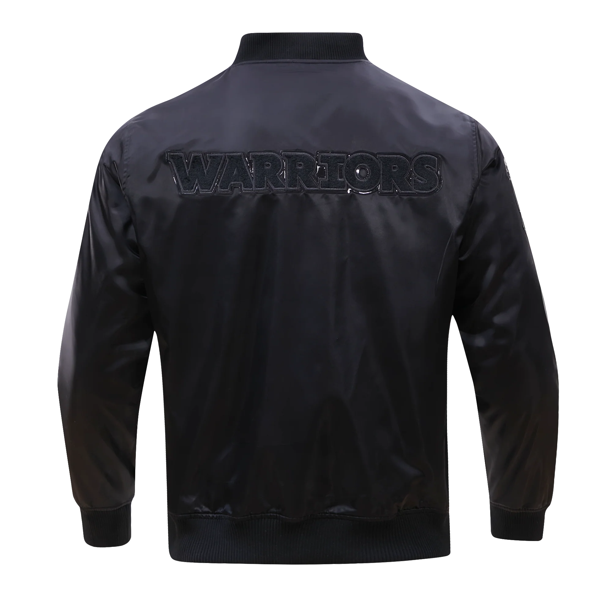 NBA GOLDEN STATE WARRIORS TRIPLE BLACK MEN'S SATIN JACKET (TRIPLE BLACK) - Image 7