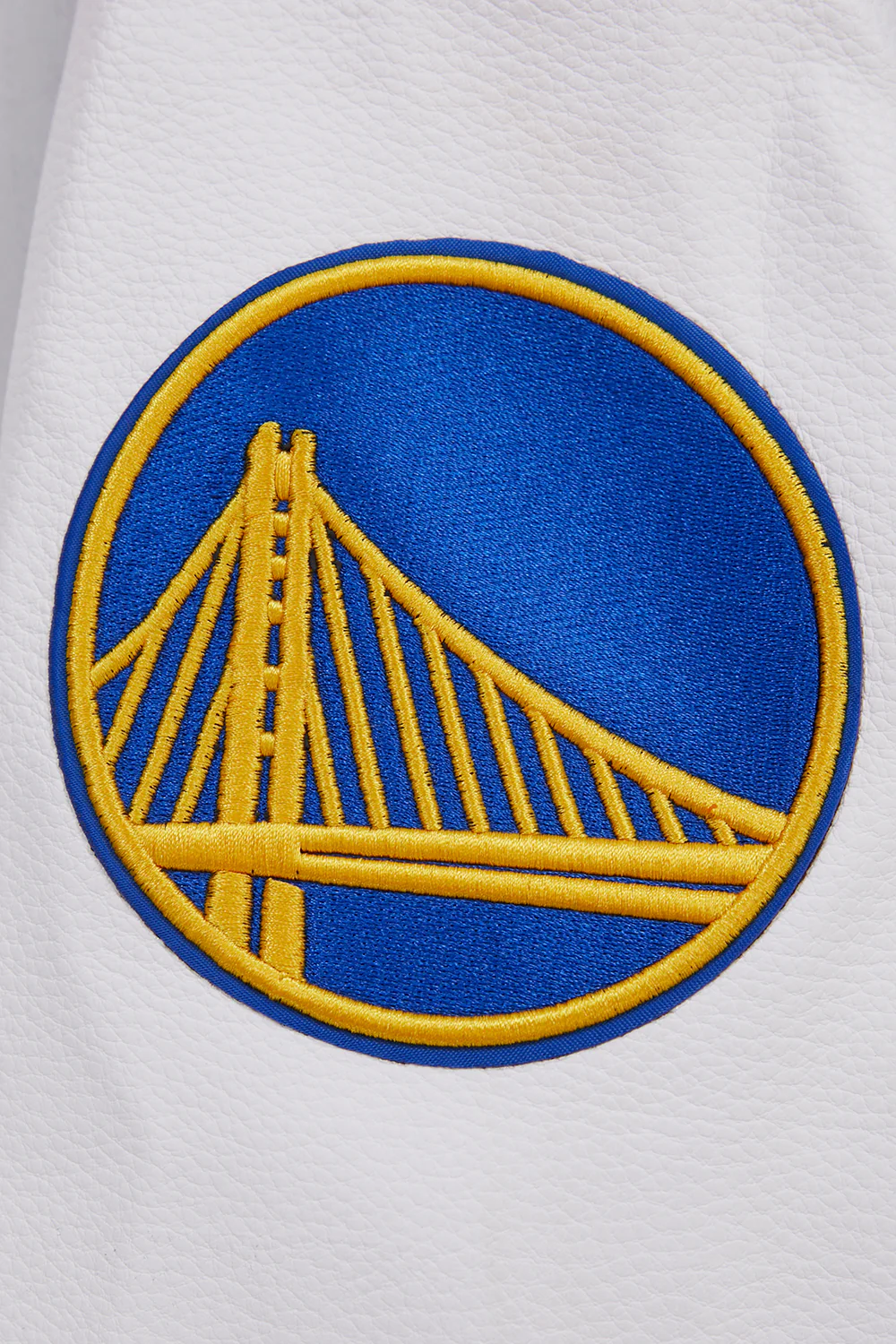 NBA GOLDEN STATE WARRIORS RETRO CLASSIC MEN'S RIB WOOL VARSITY JACKET (ROYAL/WHITE) - Image 10