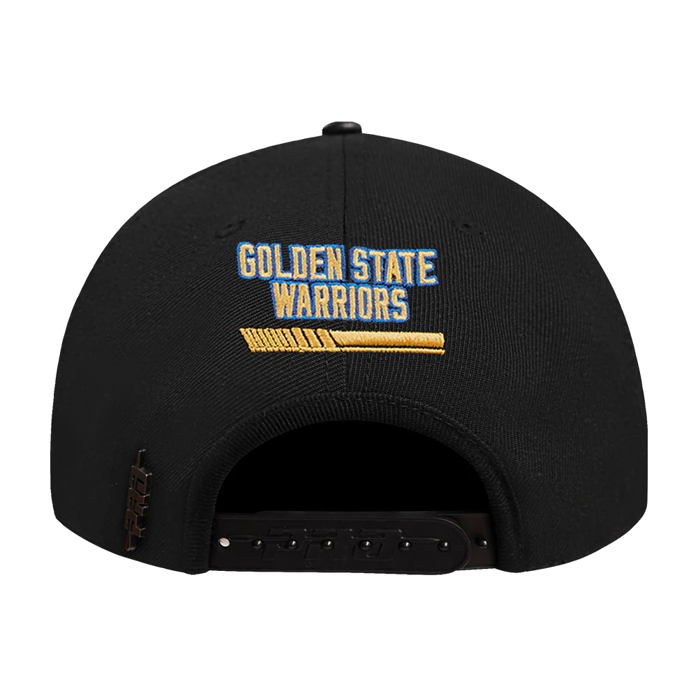 NBA GOLDEN STATE WARRIORS FAST LANE WOOL SNAPBACK HAT (BLACK) - Image 5