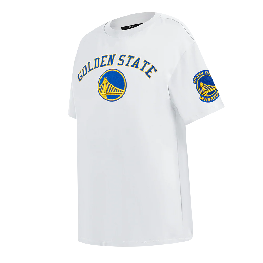 NBA GOLDEN STATE WARRIORS CLASSIC WIND WOMEN'S CTN BF TEE (WHITE) - Image 2