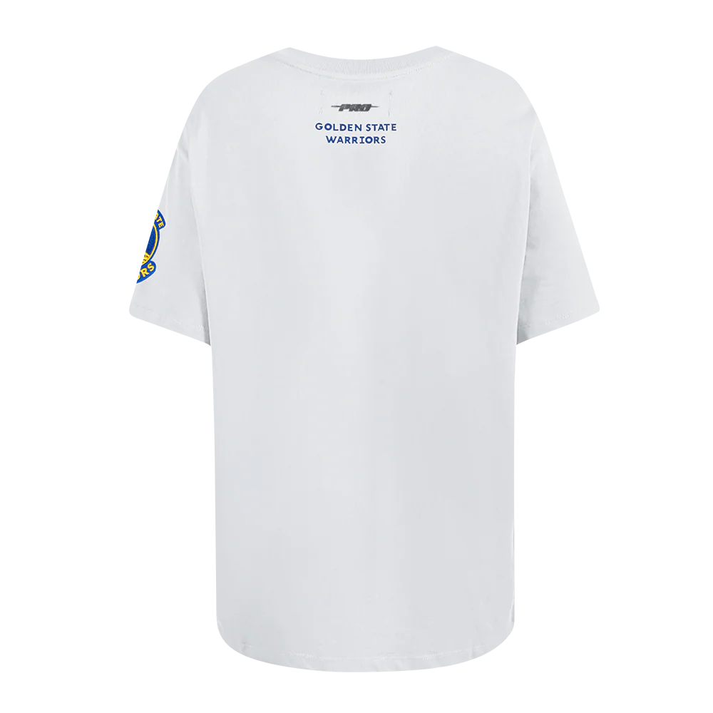 NBA GOLDEN STATE WARRIORS CLASSIC WIND WOMEN'S CTN BF TEE (WHITE) - Image 3