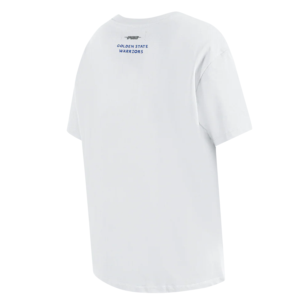 NBA GOLDEN STATE WARRIORS CLASSIC WIND WOMEN'S CTN BF TEE (WHITE) - Image 4