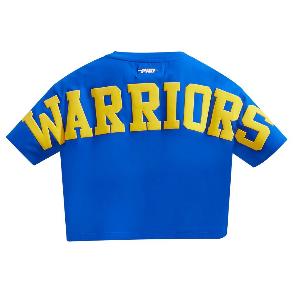 GOLDEN STATE WARRIORS WINGSPAN WOMEN'S SJ BOXY TEE (ROYAL BLUE) - Image 5