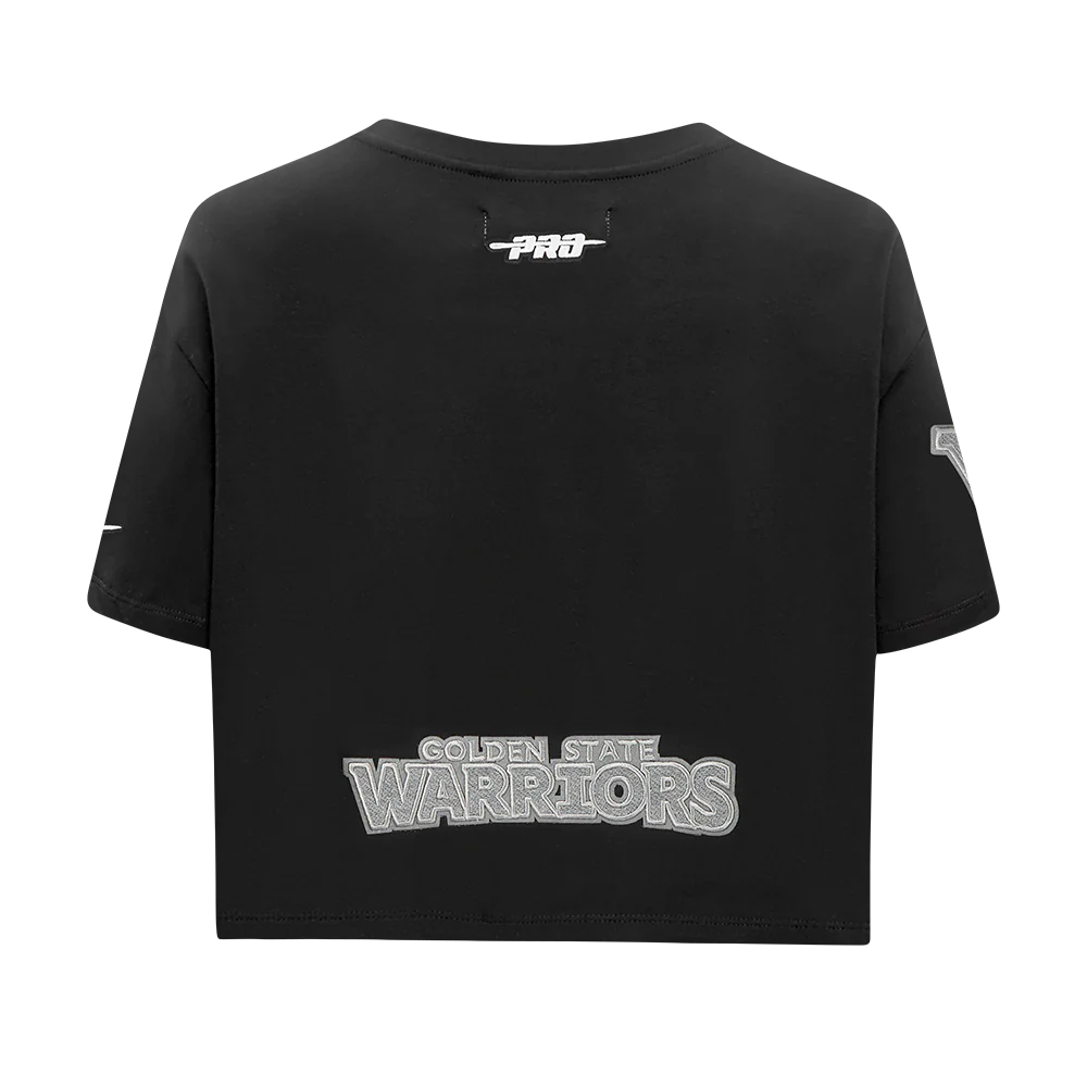 NBA GOLDEN STATE WARRIORS REVERSE FRENCH TERRY WOMEN'S SINGLE JERSEY BOXY TEE (EGGSHELL) - Image 3
