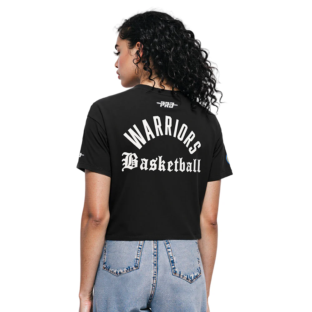 NBA GOLDEN STATE WARRIORS MODERN ORIGINALS WOMEN'S SJ BOXY TEE (BLACK) - Image 2