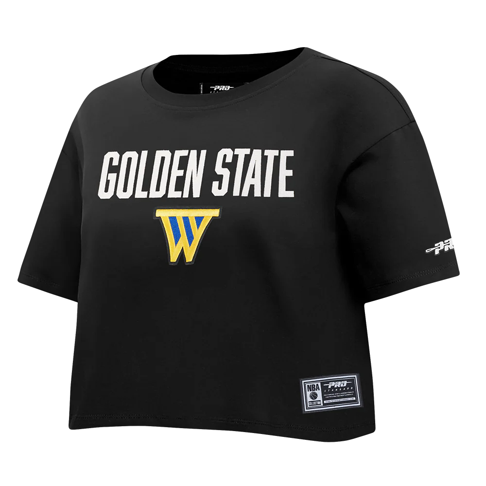 NBA GOLDEN STATE WARRIORS MODERN ORIGINALS WOMEN'S SJ BOXY TEE (BLACK) - Image 3