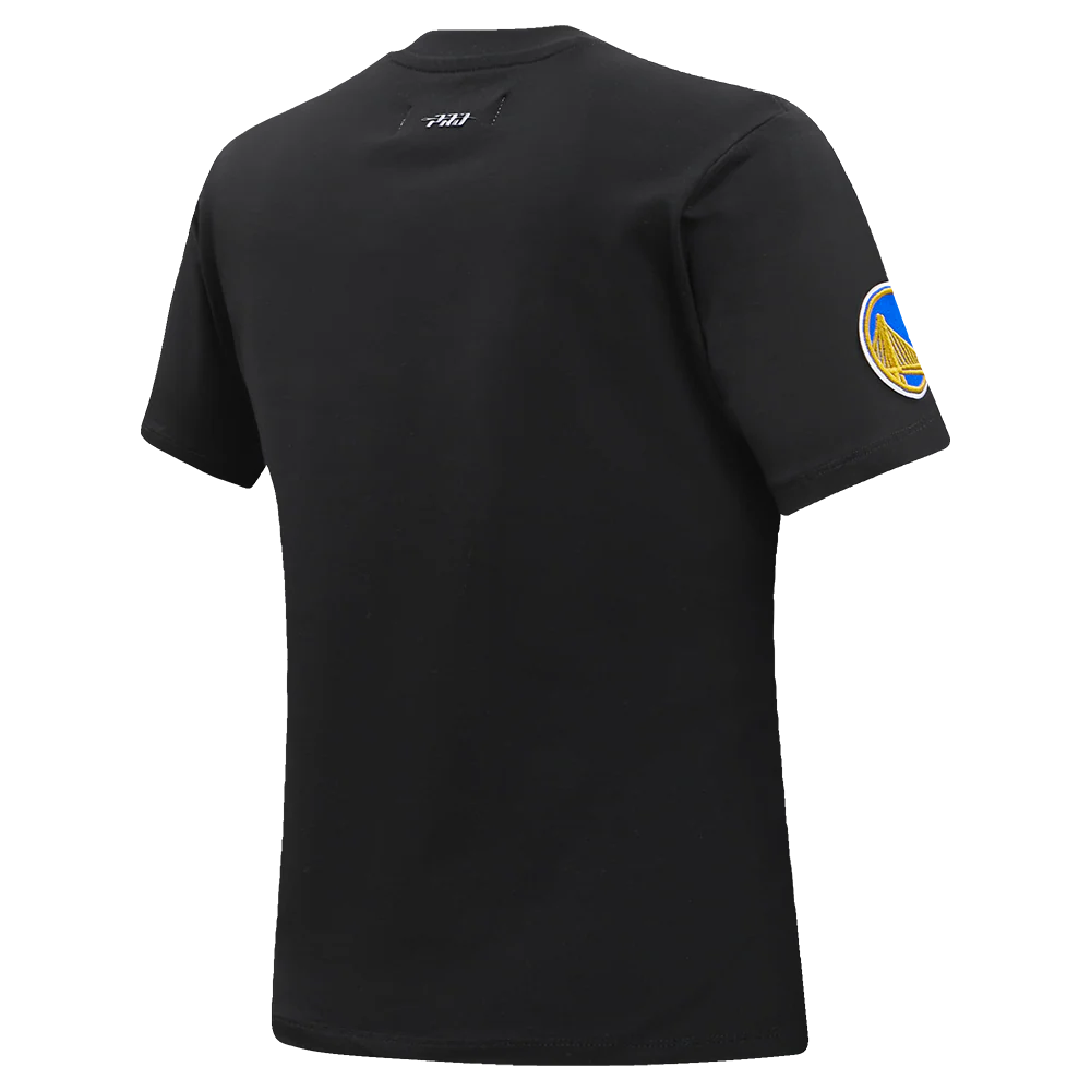 NBA GOLDEN STATE WARRIORS CLASSIC SHORT SLEEVE WOMEN'S SLIM FIT TEE (BLACK) - Image 3