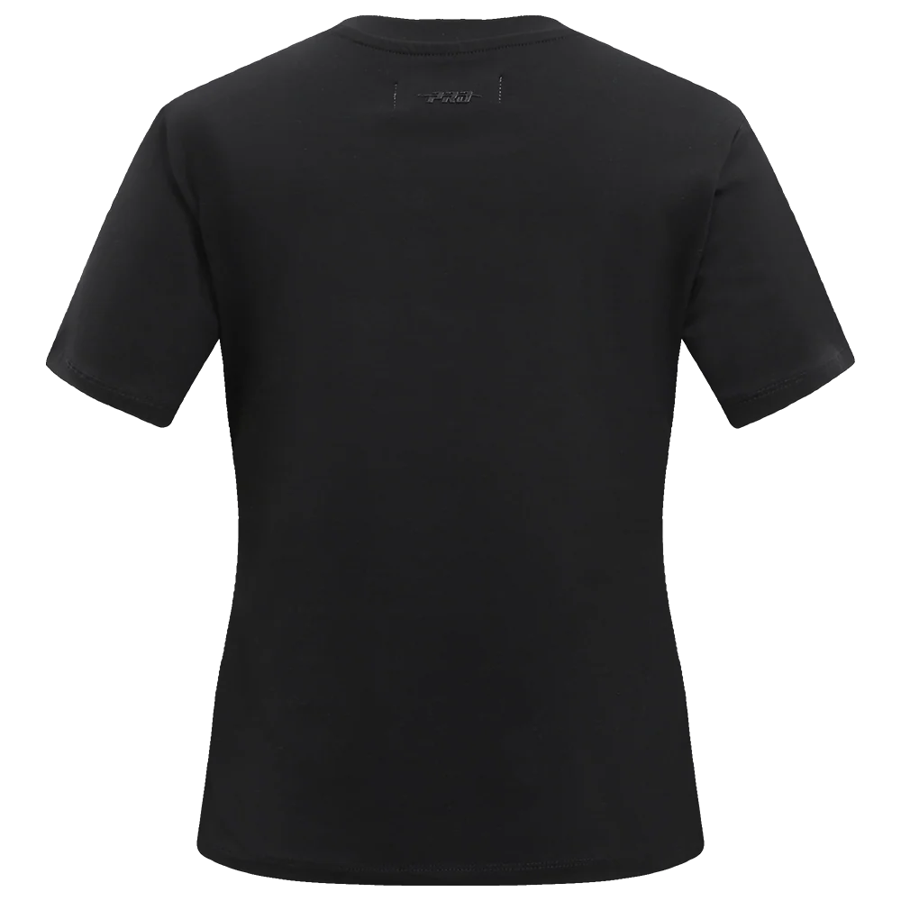 NBA GOLDEN STATE WARRIORS CLASSIC SHORT SLEEVE WOMEN'S SLIM FIT TEE (BLACK) - Image 4