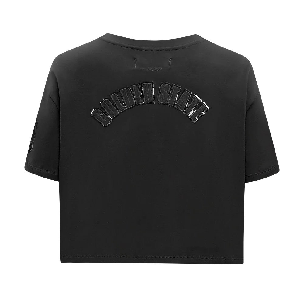 NBA GOLDEN STATE WARRIORS TRIPLE BLACK WOMEN'S SJ BOXY TEE (TRIPLE BLACK WOMEN'S) - Image 3