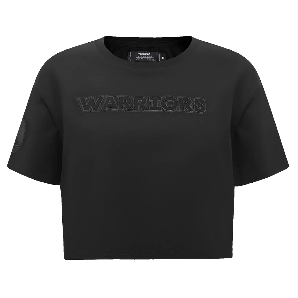 NBA GOLDEN STATE WARRIORS NEUTRAL WOMEN'S BOXY TEE (BLACK)