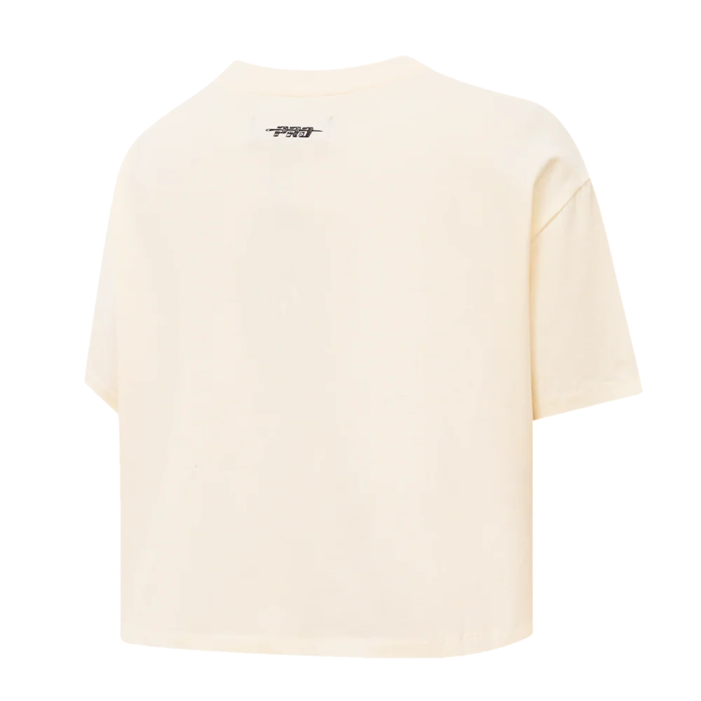 NBA GOLDEN STATE WARRIORS RETRO CLASSIC WOMEN'S BOXY TEE (EGGSHELL) - Image 4