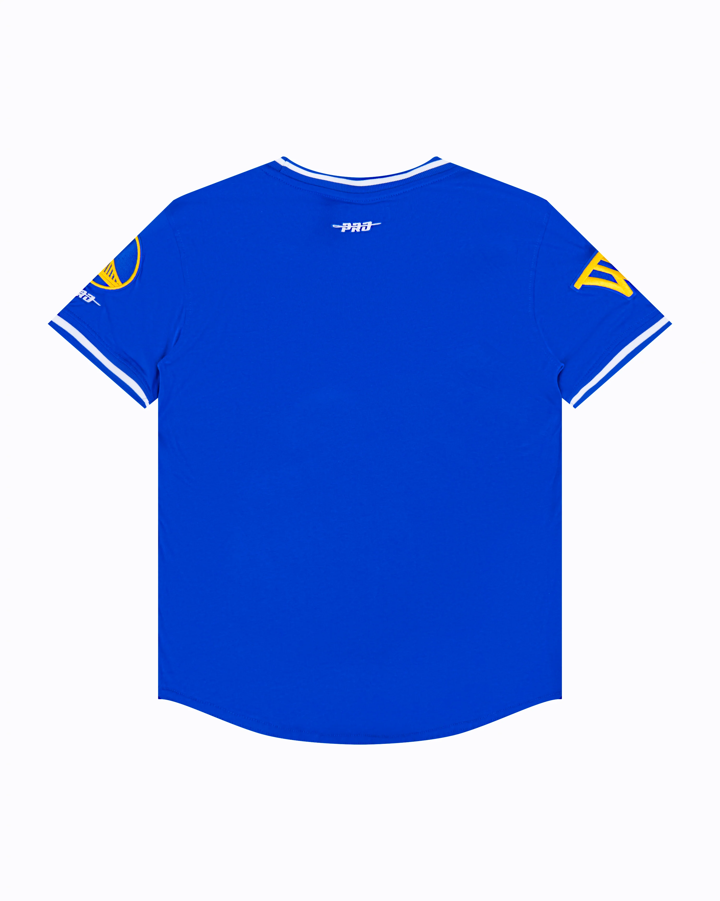 NBA GOLDEN STATE WARRIORS CLASSIC BIG BOYS SHORT SLEEVE STRIPED RIB TEE (ROYAL BLUE) - Image 2