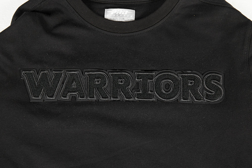 NBA GOLDEN STATE WARRIORS TRIPLE BLACK BIG BOYS SINGLE JERSEY TEE (BLACK) - Image 5