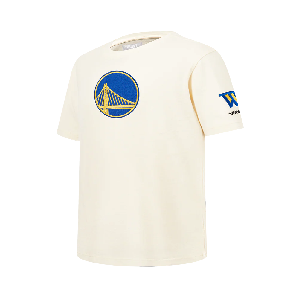 NBA GOLDEN STATE WARRIORS RETRO CLASSIC BIG BOY'S SS TEE (EGGSHELL) - Image 2