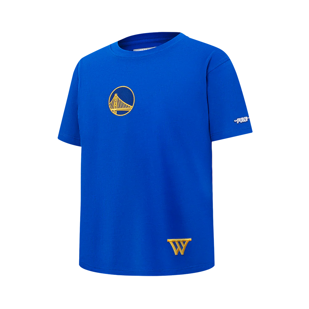 NBA GOLDEN STATE WARRIORS WINGSPAN BIG BOY'S DROP SHOULDER SS TEE (ROYAL BLUE) - Image 3
