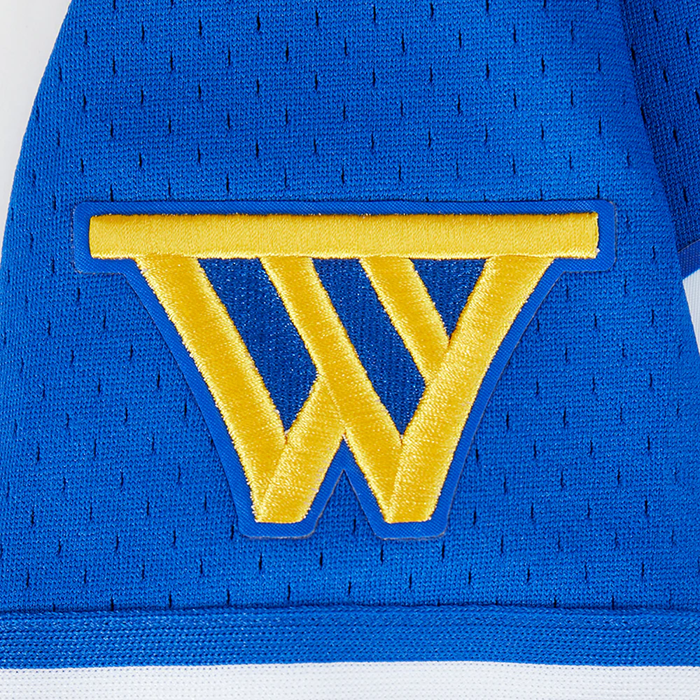 NBA GOLDEN STATE WARRIORS JIMMY BUTLER III #10 CLASSIC PNN BIG BOY'S MESH BUTTON DOWN SHIRT (ROYAL BLUE) - Image 7