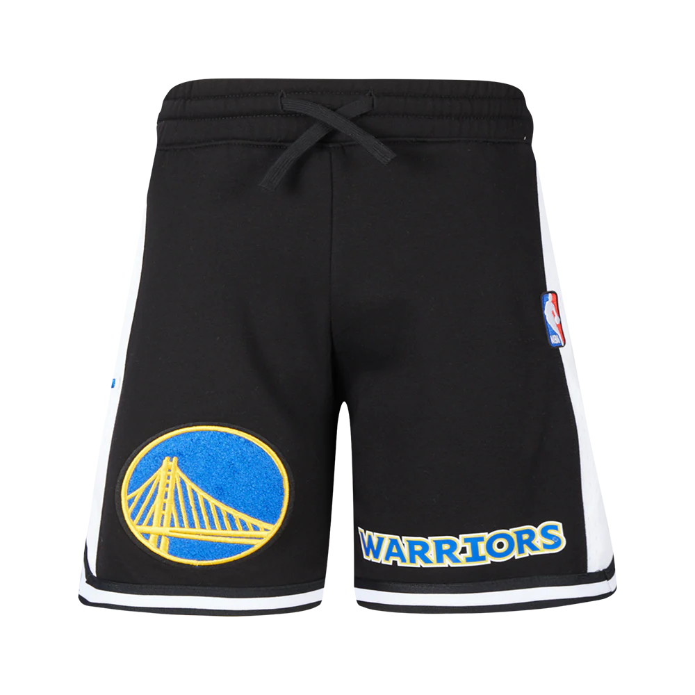 NBA GOLDEN STATE WARRIORS CLASSIC BIG BOY'S FLC 2.0 SHORT (BLACK) - Image 2