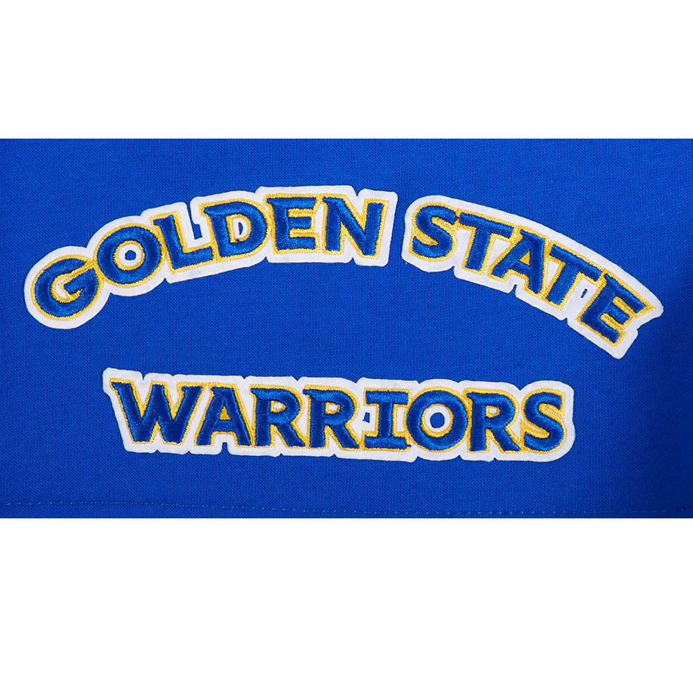 NBA GOLDEN STATE WARRIORS RETRO CLASSIC BIG BOY'S FLC SHORT (ROYAL BLUE) - Image 7
