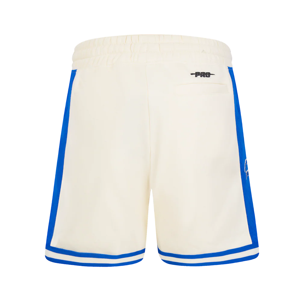 NBA GOLDEN STATE WARRIORS RETRO CLASSIC BIG BOY'S FLC 2.0 SHORT (EGGSHELL/ROYAL BLUE) - Image 4